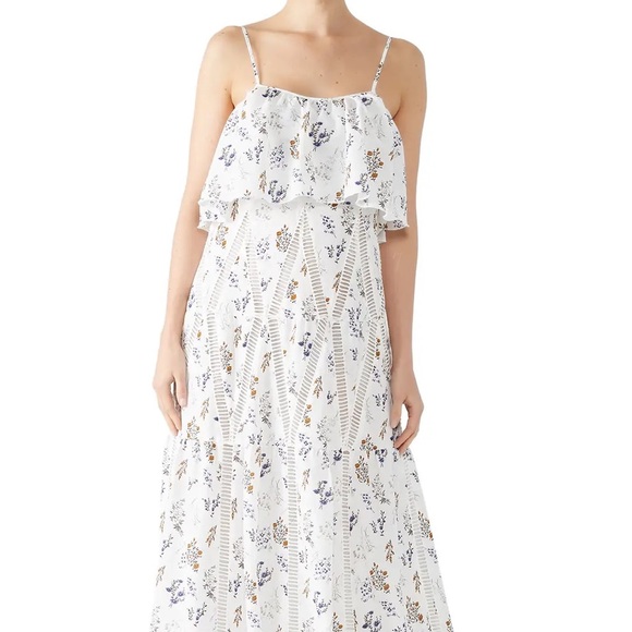 Louna Denise White Tiered Maxi Dress XS - Picture 1 of 3